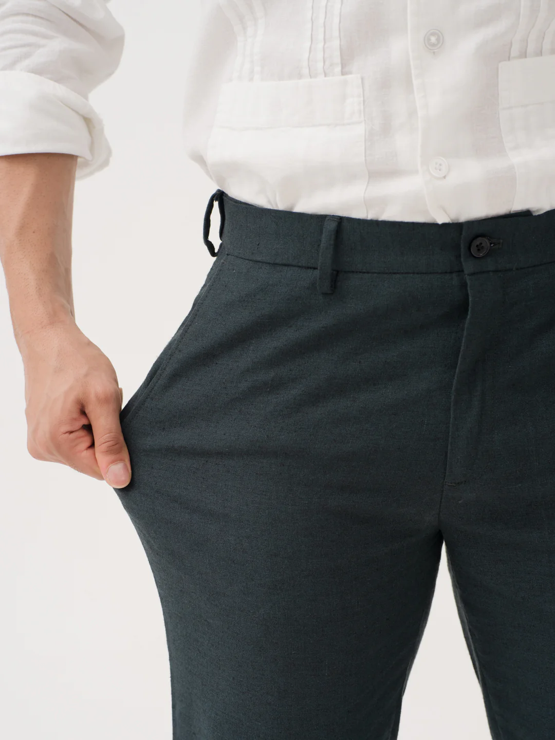 Plantide Green Linen Sorona Pants - Image 4