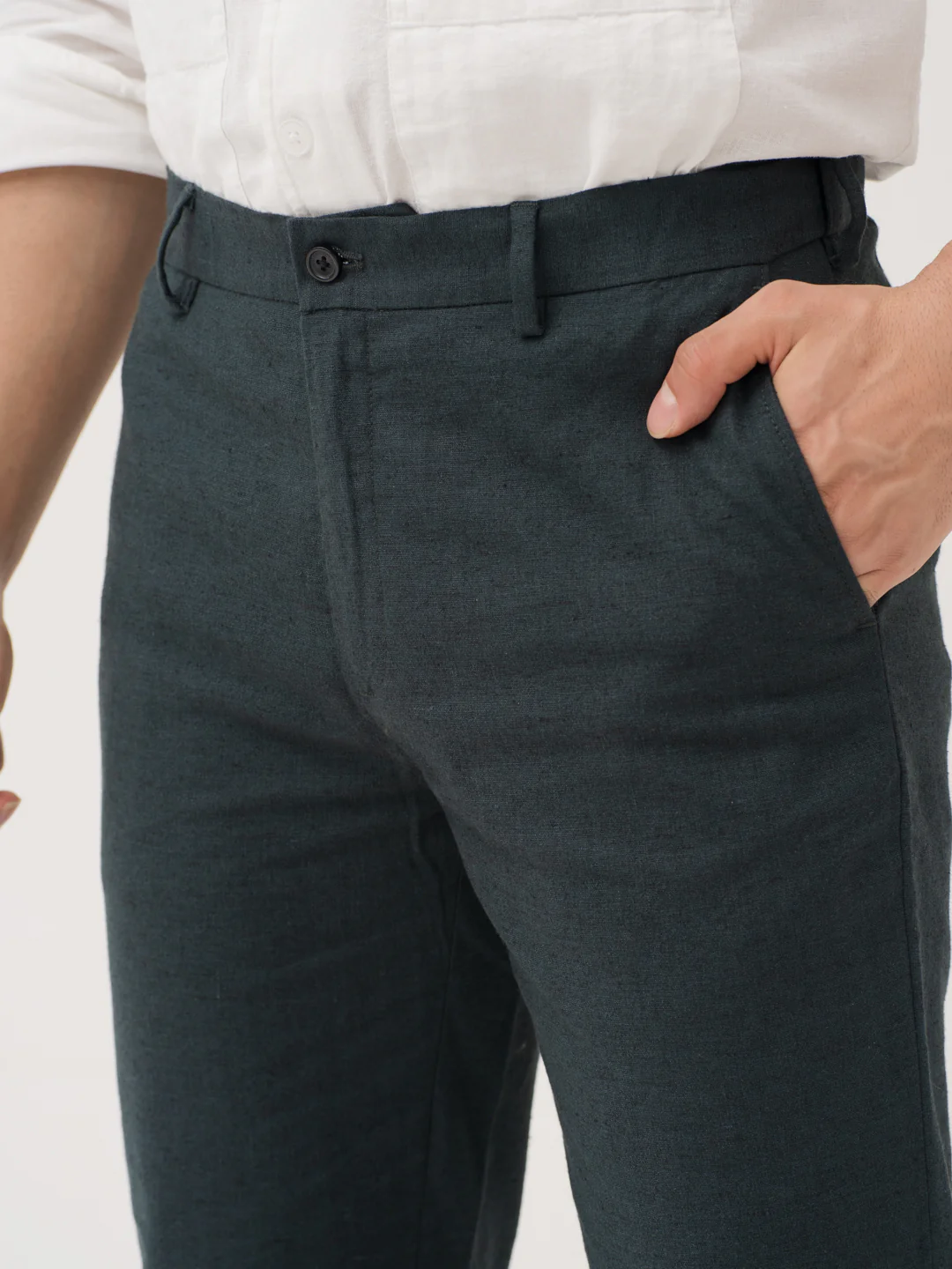 Plantide Green Linen Sorona Pants - Image 9