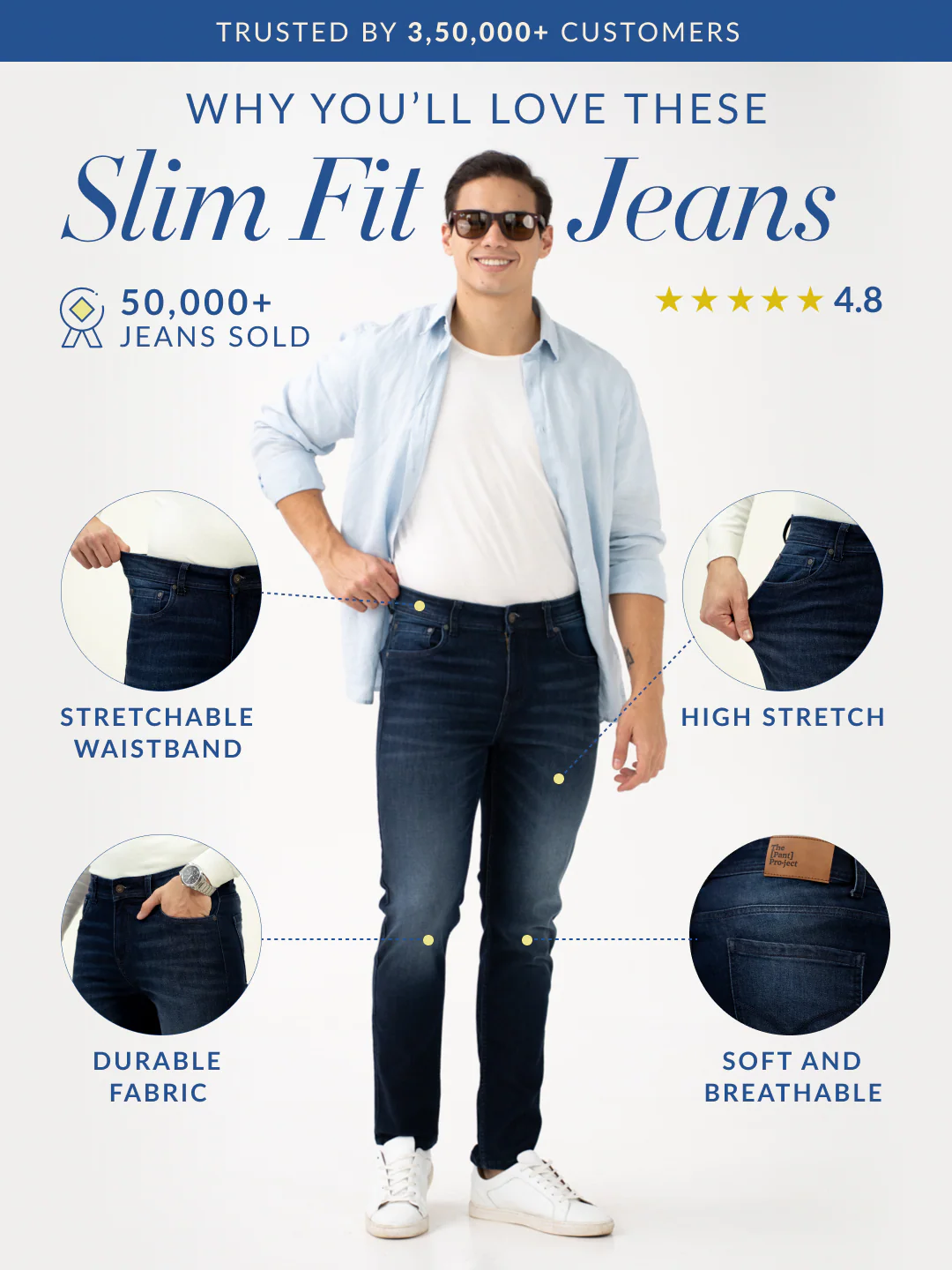 Polar Blue Slim Fit Jeans - Image 3