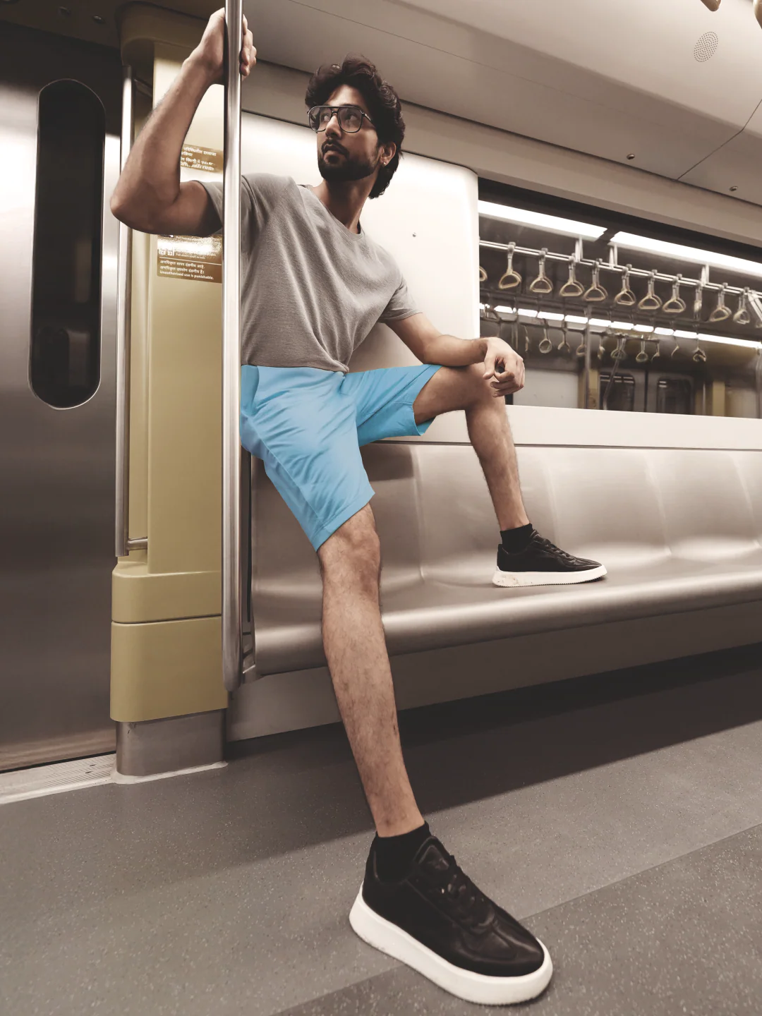 Poolside Blue Relaxed Fit Sweatshorts - Image 3