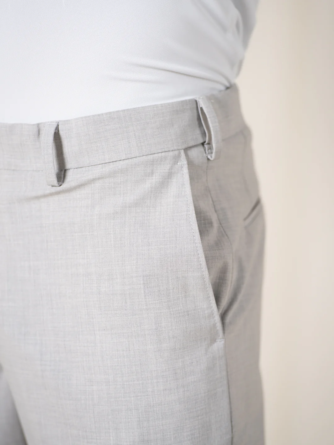 Prestige Grey Relaxed Fit Stretch Formal Pants - Image 11