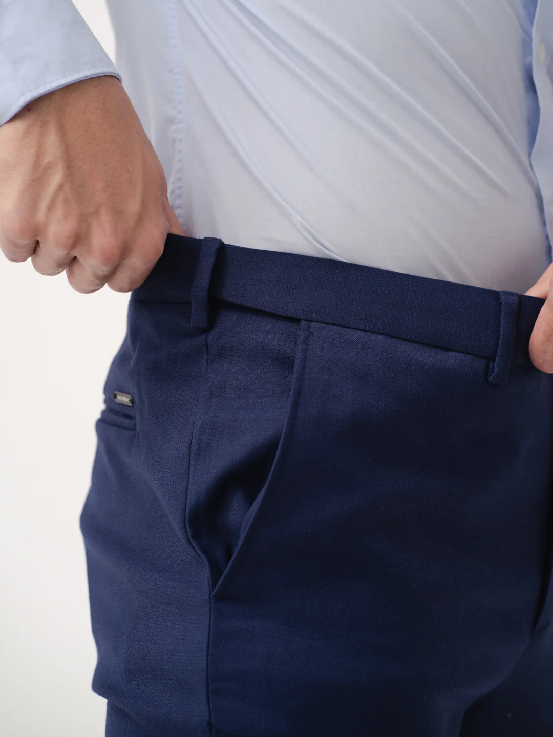 Prussian Blue Merino Wool Pants - Image 4