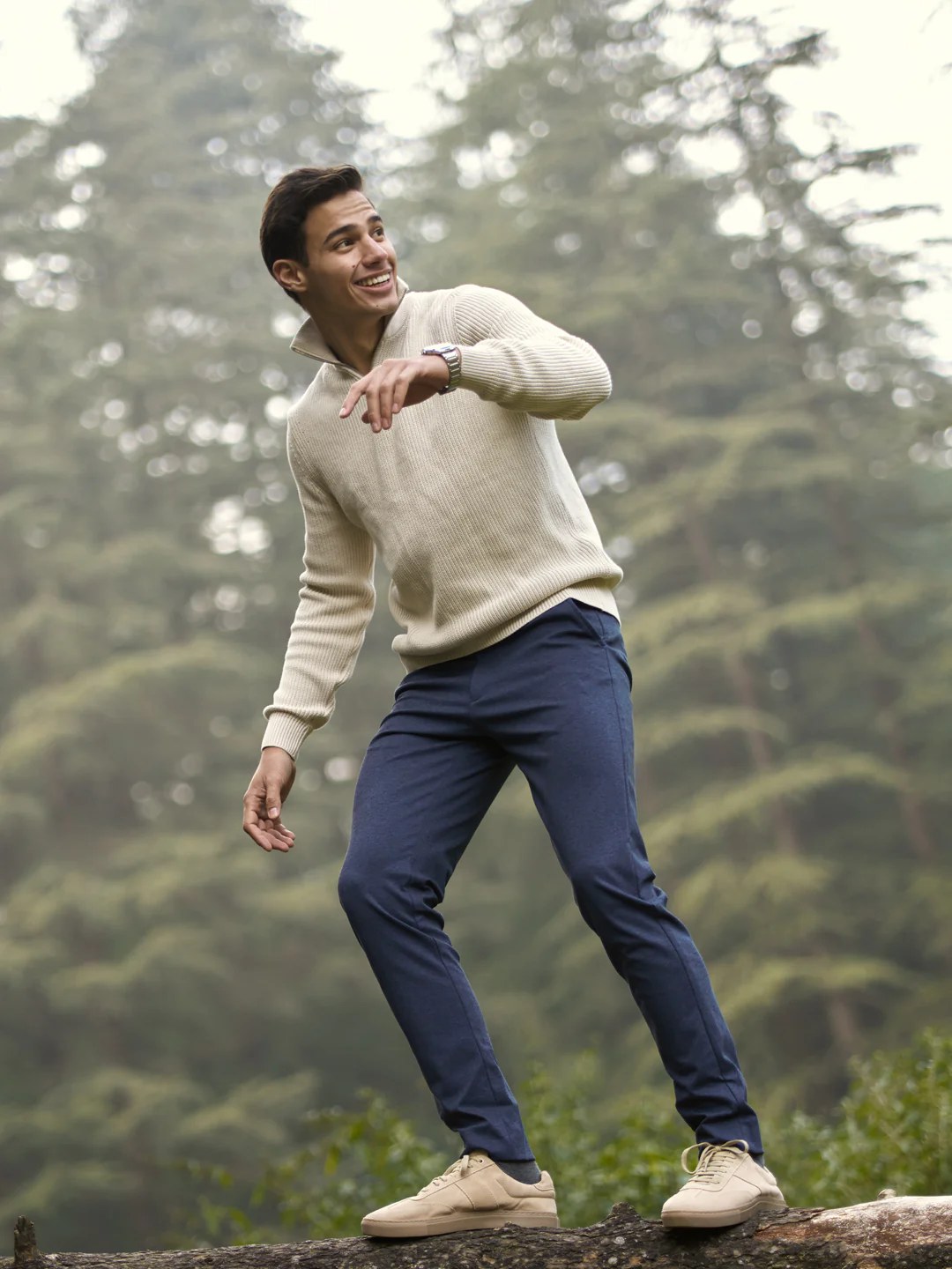 Prussian Blue Slim Fit Power Stretch Pants - Image 3