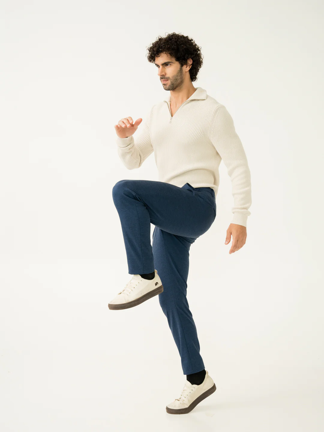 Prussian Blue Slim Fit Power Stretch Pants - Image 6