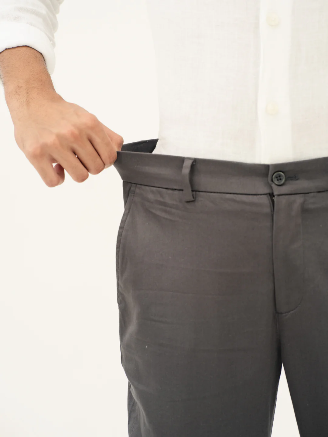 Rainshield Grey Slim Fit Stretch Chinos - Image 4