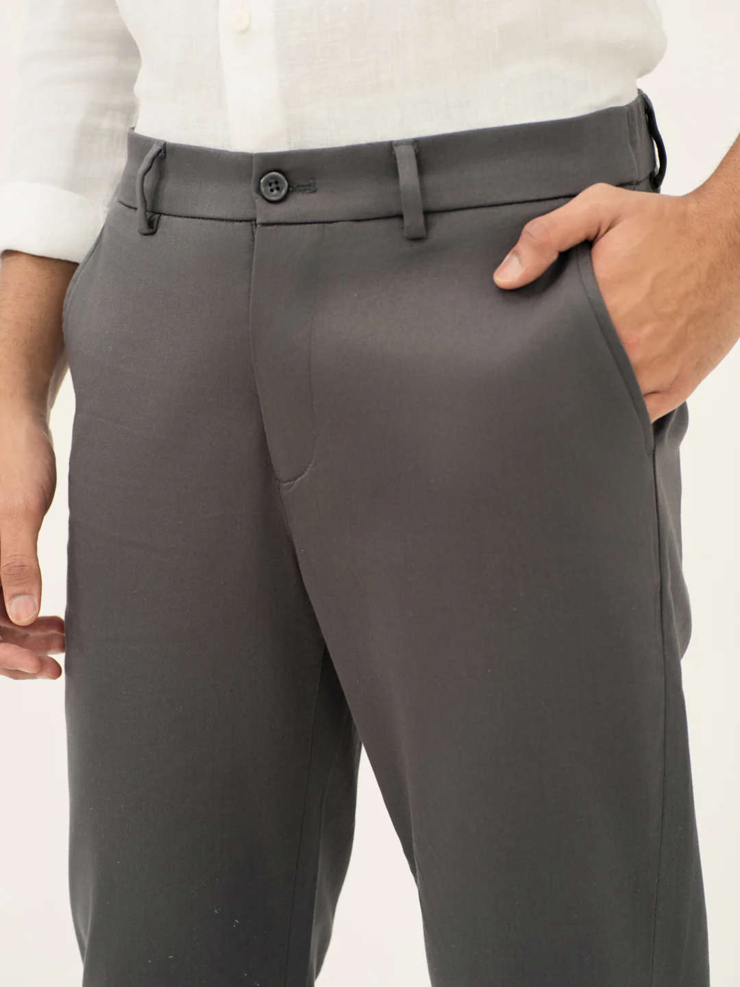 Rainshield Grey Slim Fit Stretch Chinos - Image 8