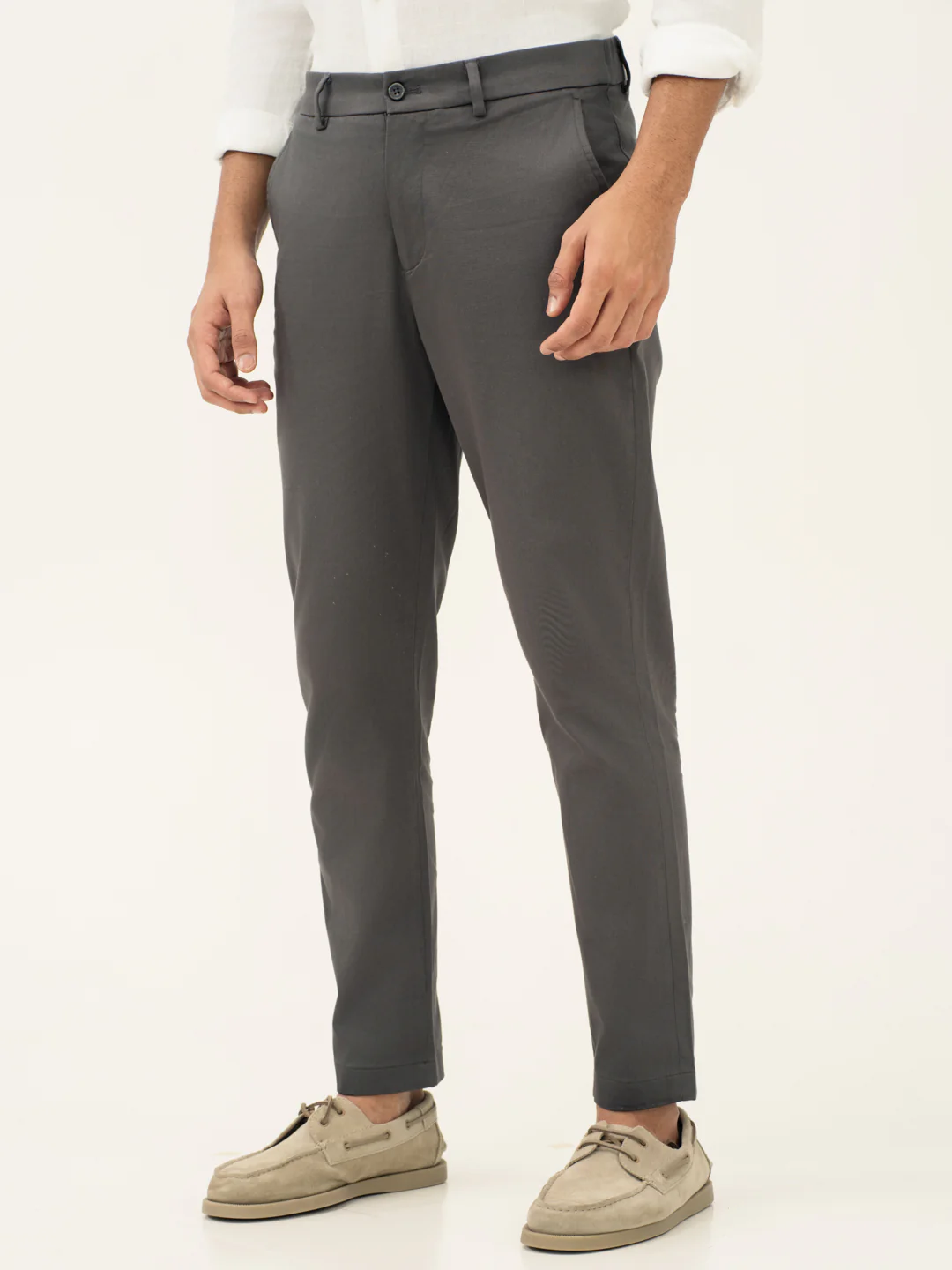 Rainshield Grey Slim Fit Stretch Chinos - Image 9