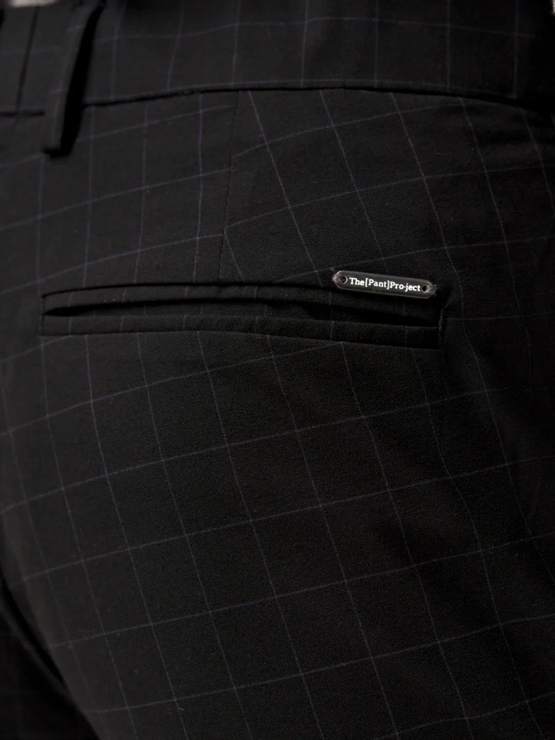 Raven Black Checks Formal Pants - Image 7