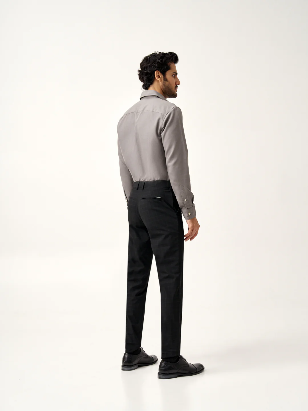 Raven Black Checks Formal Pants - Image 8