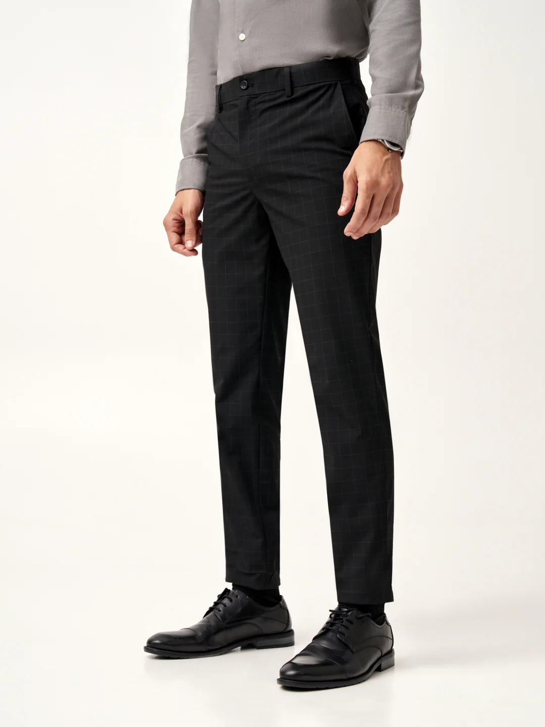 Raven Black Checks Formal Pants - Image 9