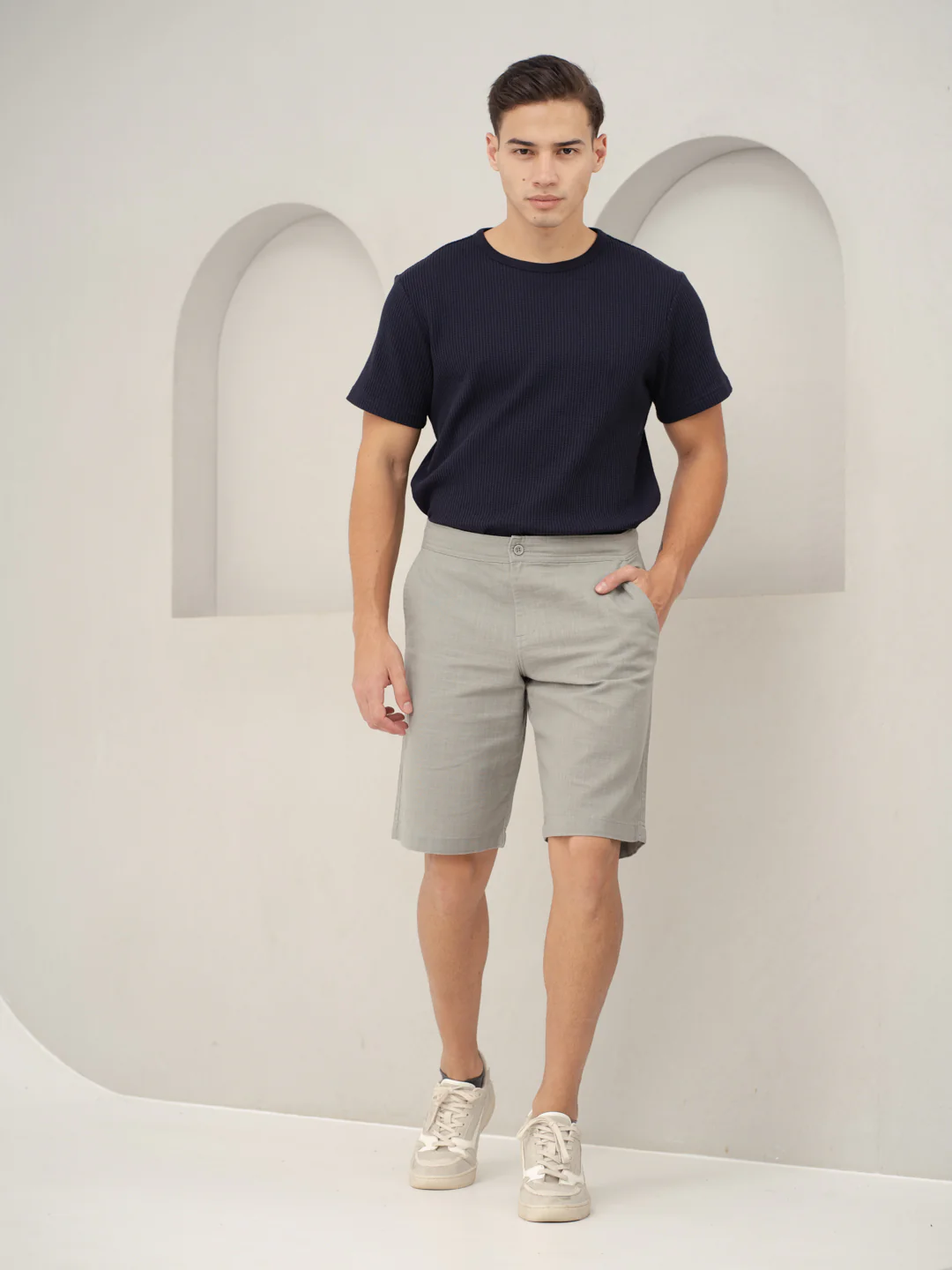 Reef Blue All Day Lounge Cotton Shorts - Image 5