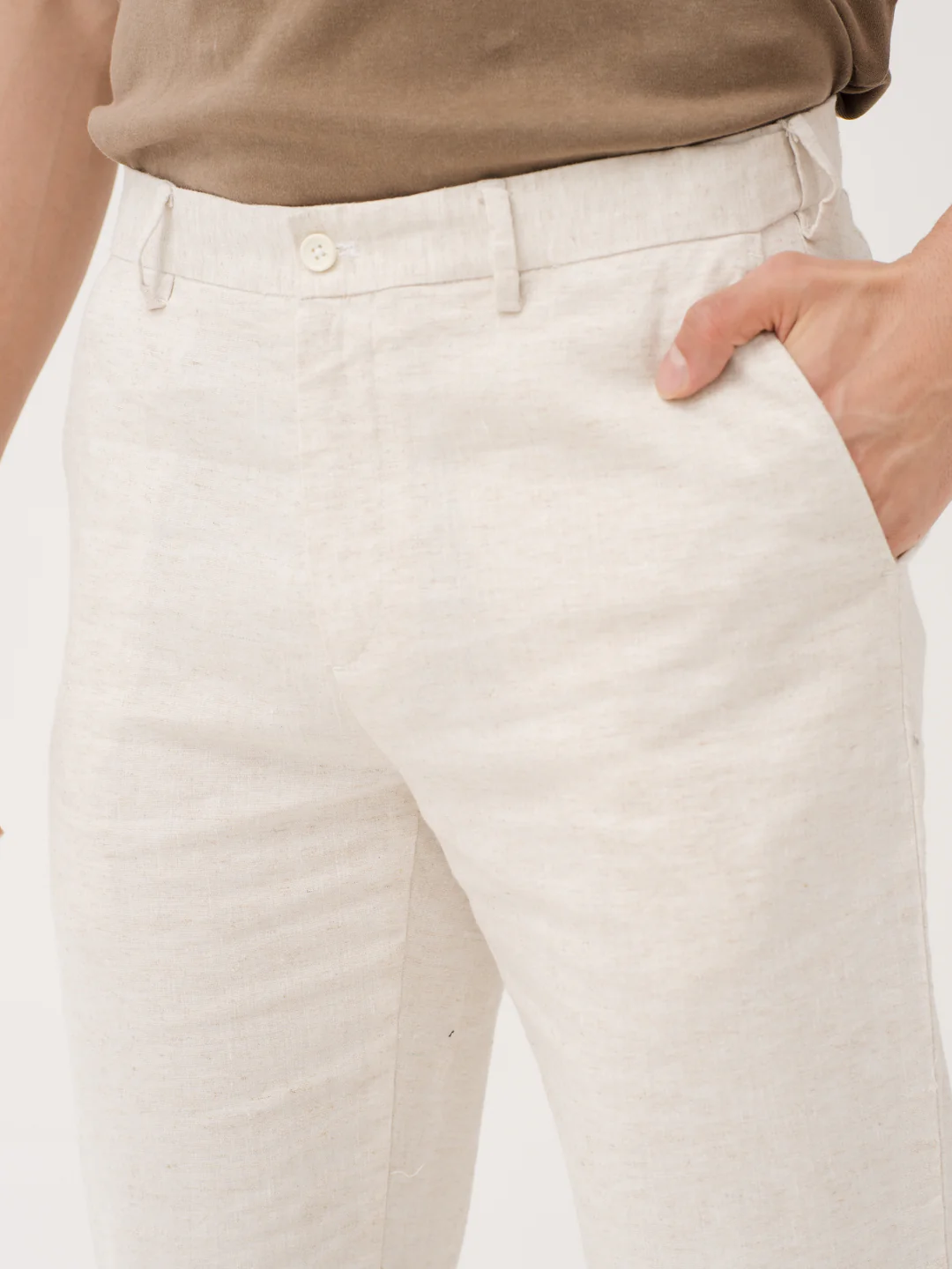 Reflora Cream Linen Sorona Pants - Image 11