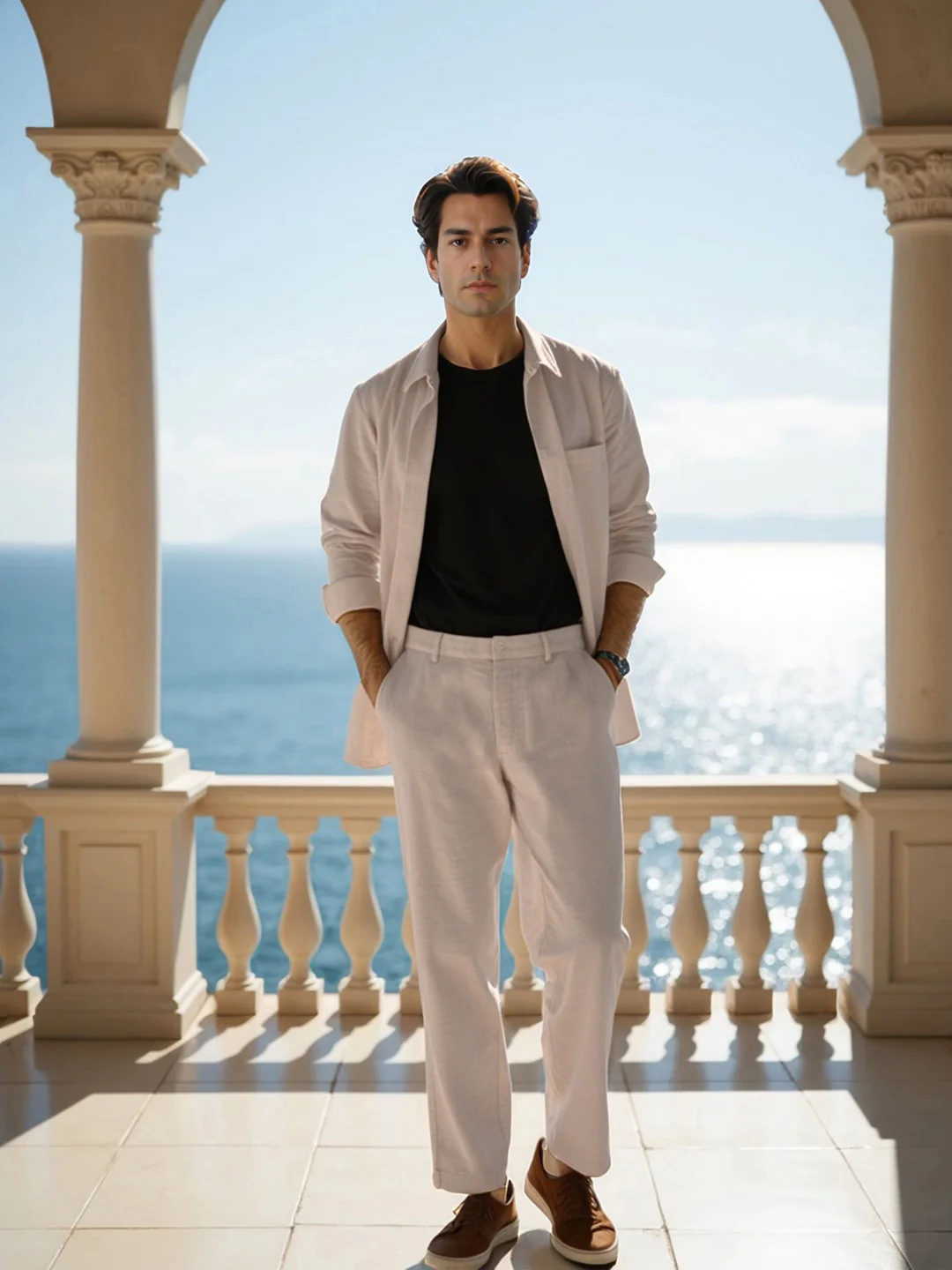 Reflora Cream Linen Sorona Pants - Image 3