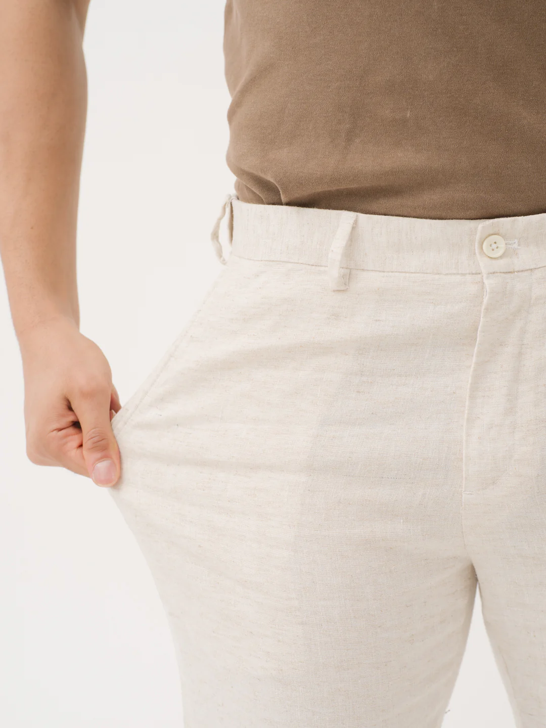 Reflora Cream Linen Sorona Pants - Image 4