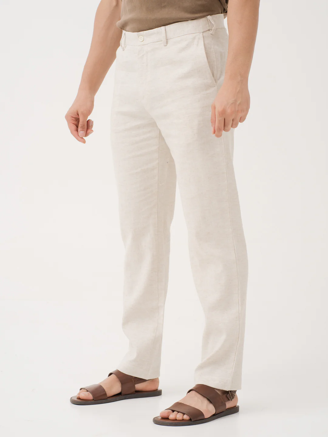 Reflora Cream Linen Sorona Pants - Image 8