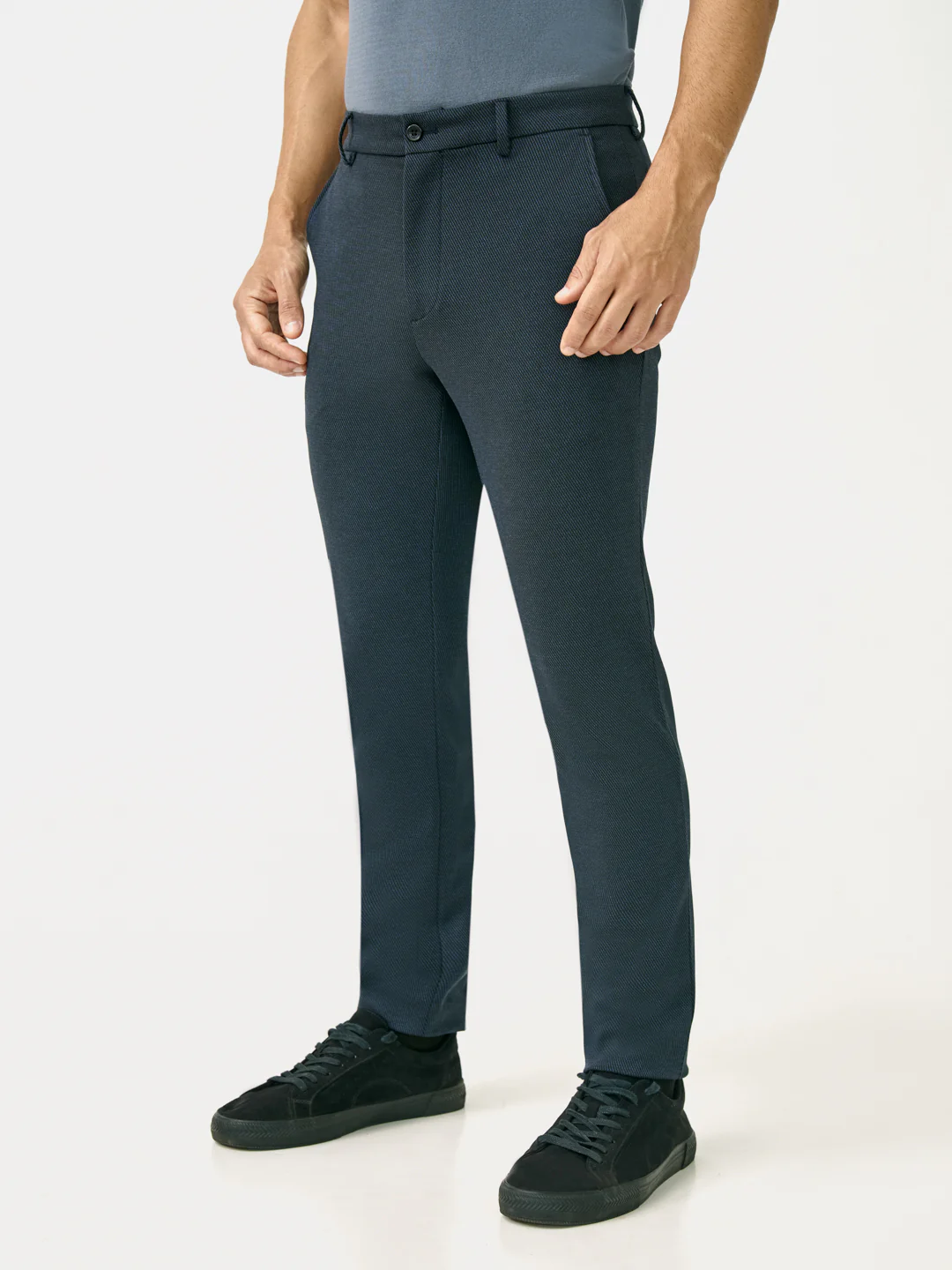 Regal Navy Twill Structured Power-Stretch Pants - Image 10