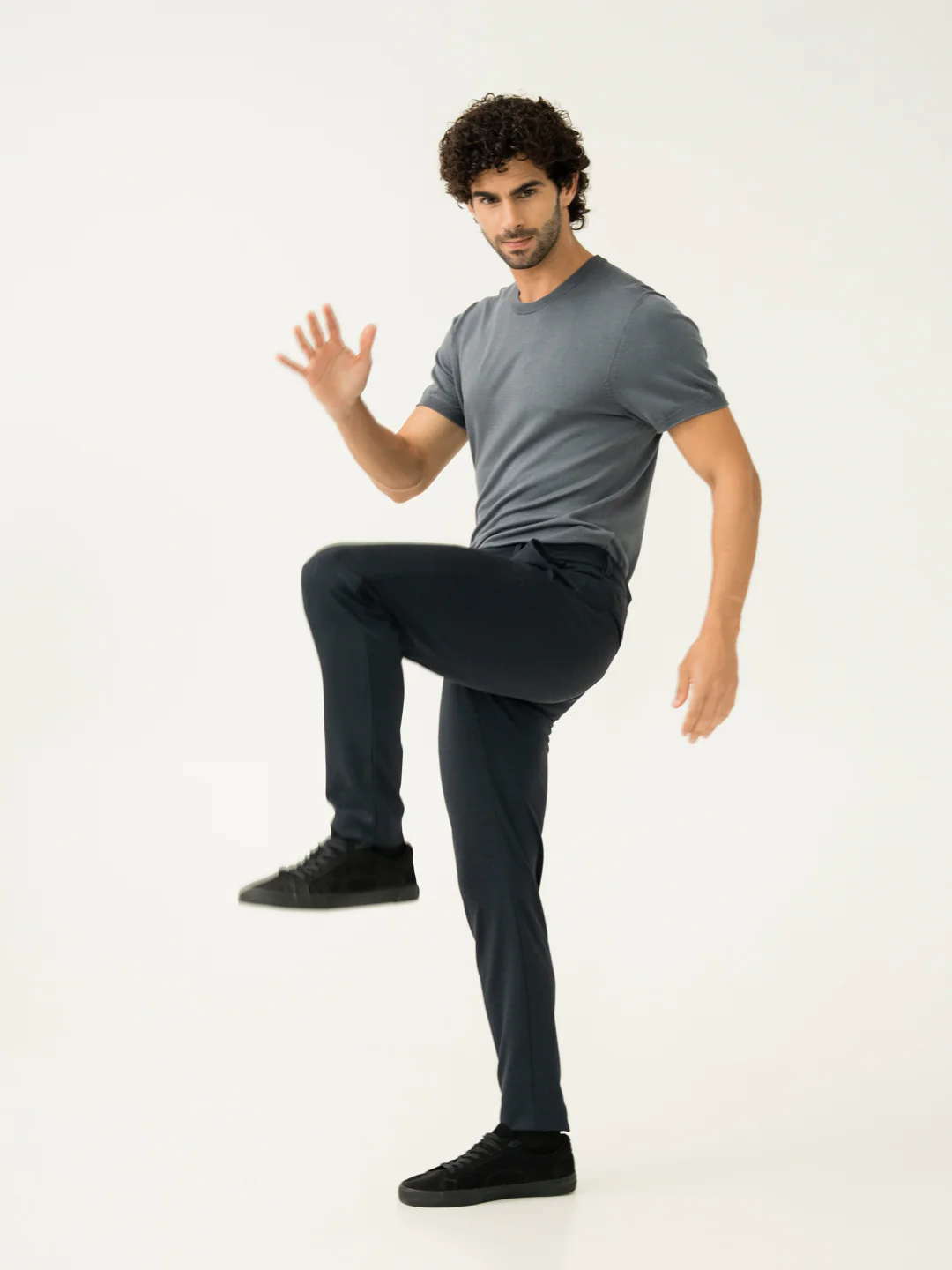 Regal Navy Twill Structured Power-Stretch Pants - Image 5