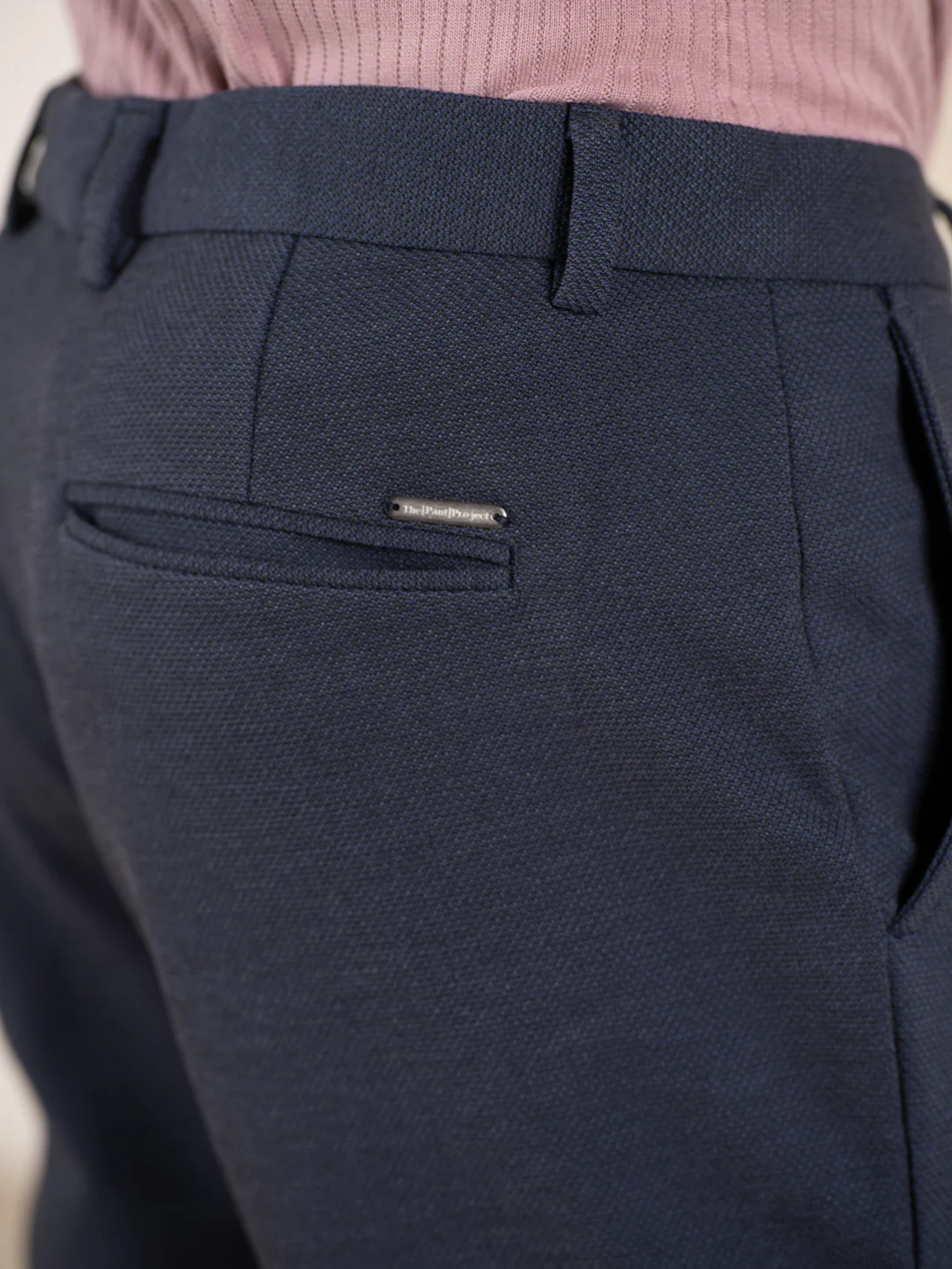 Render Blue Textured Slim Fit Power Stretch Pants - Image 8