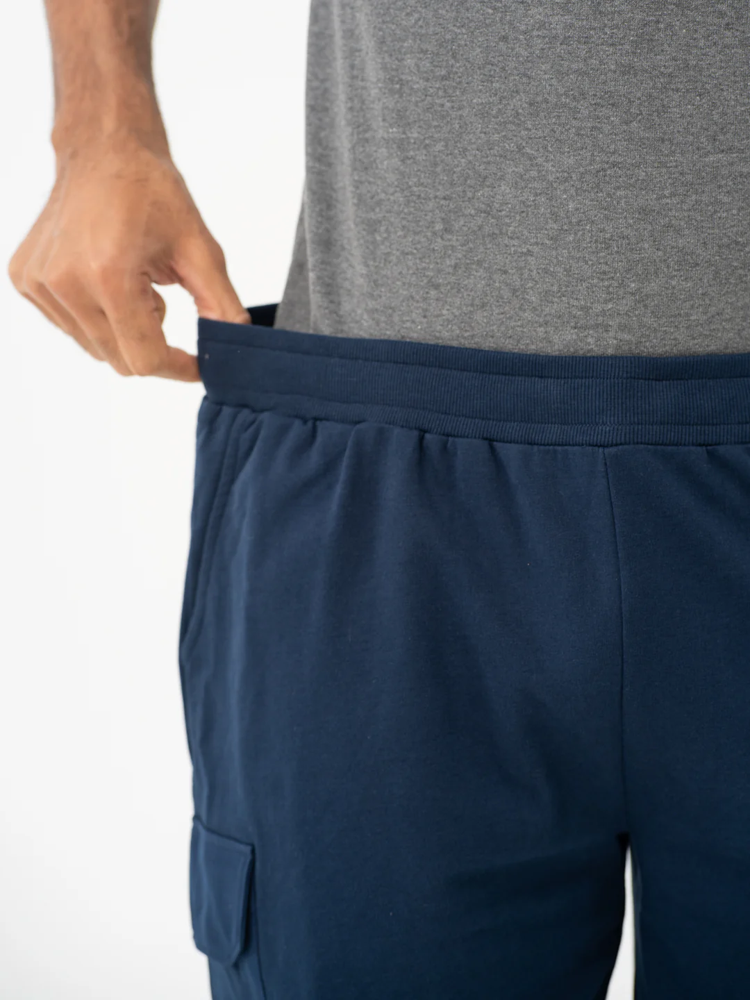 Rider Navy Relaxed Fit Cargo Sweatshorts - Image 6