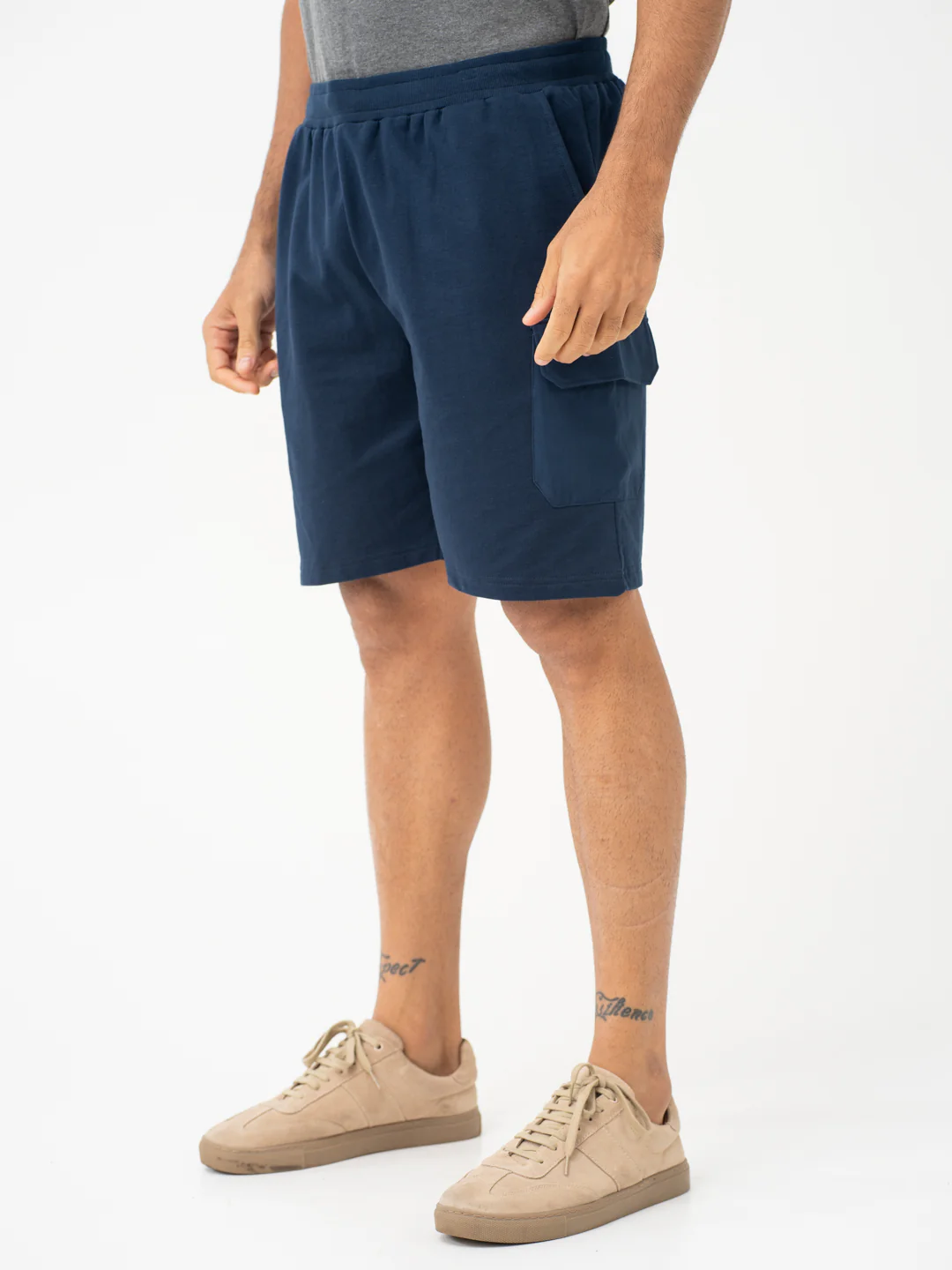 Rider Navy Relaxed Fit Cargo Sweatshorts - Image 8