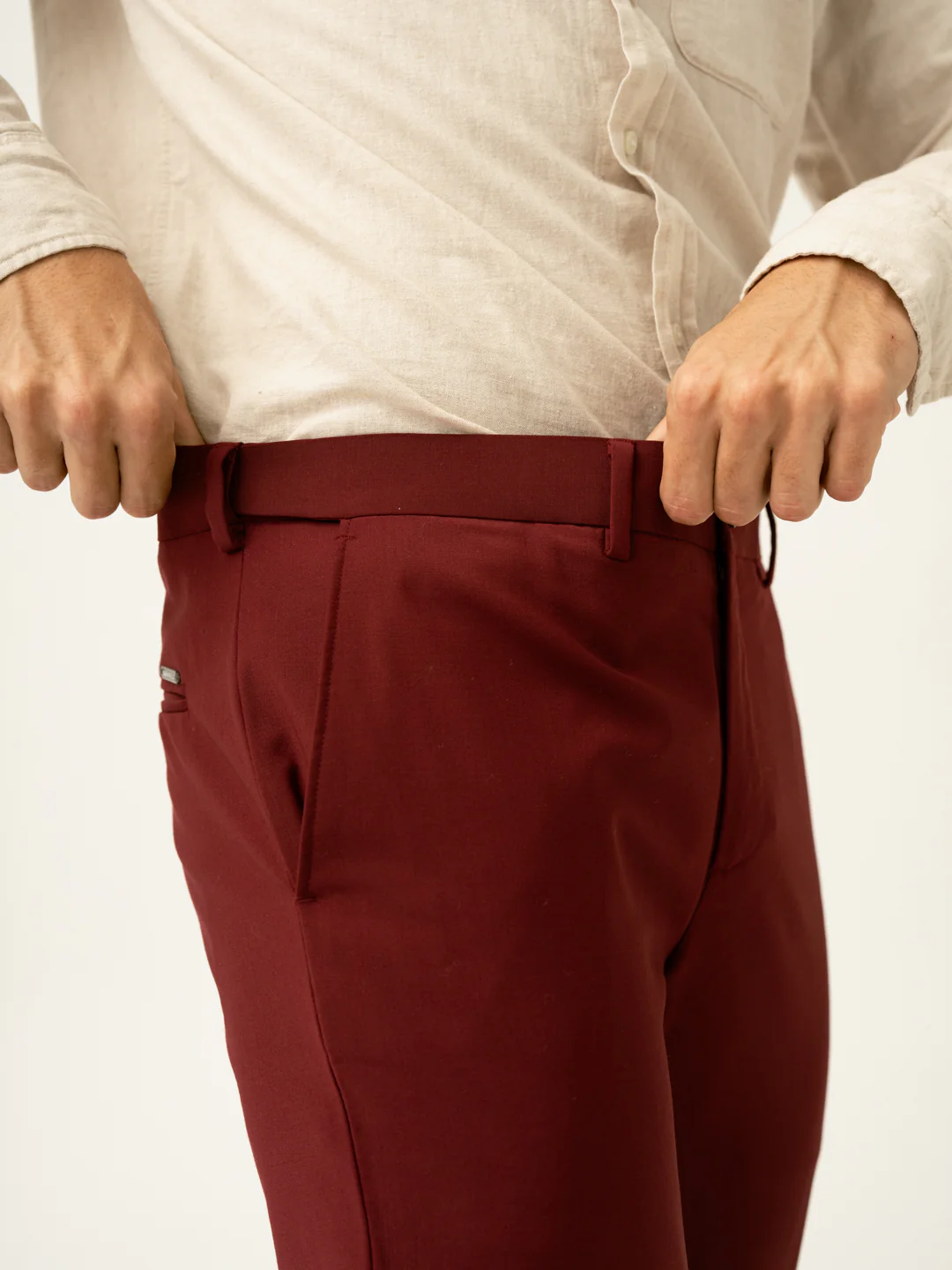 Rome Red Luxury Merino Wool Pants - Image 4