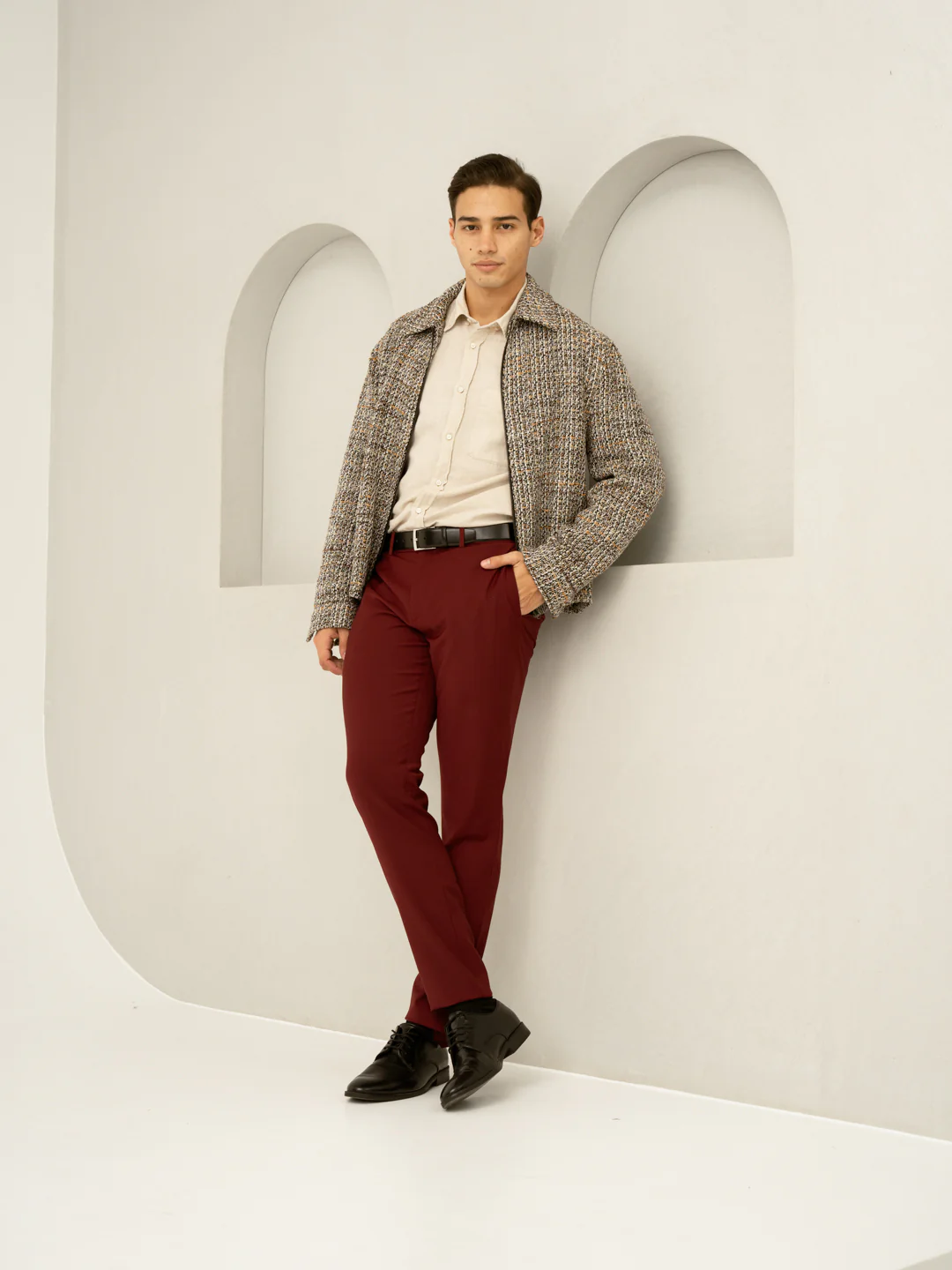 Rome Red Luxury Merino Wool Pants - Image 5