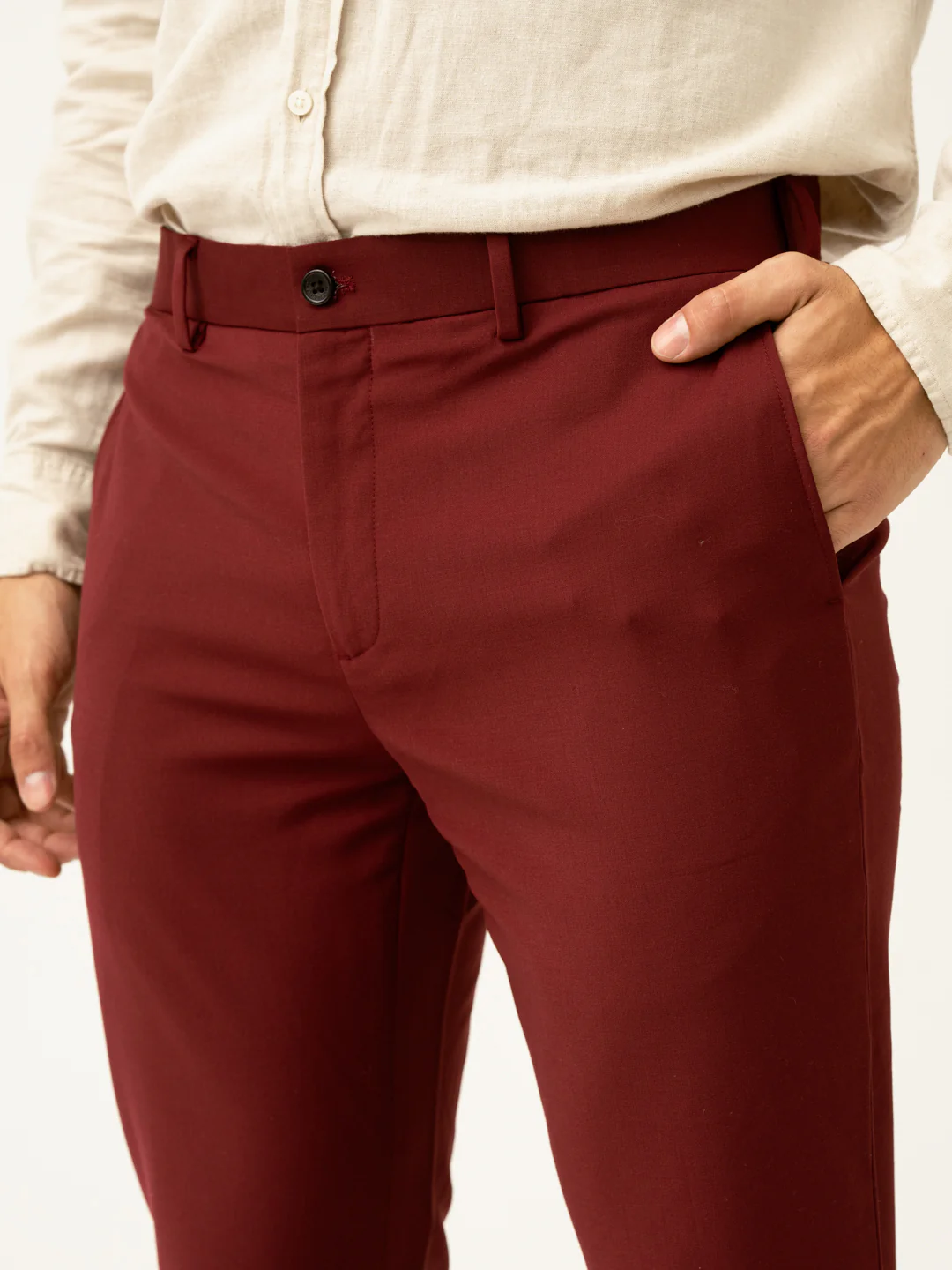 Rome Red Luxury Merino Wool Pants - Image 7