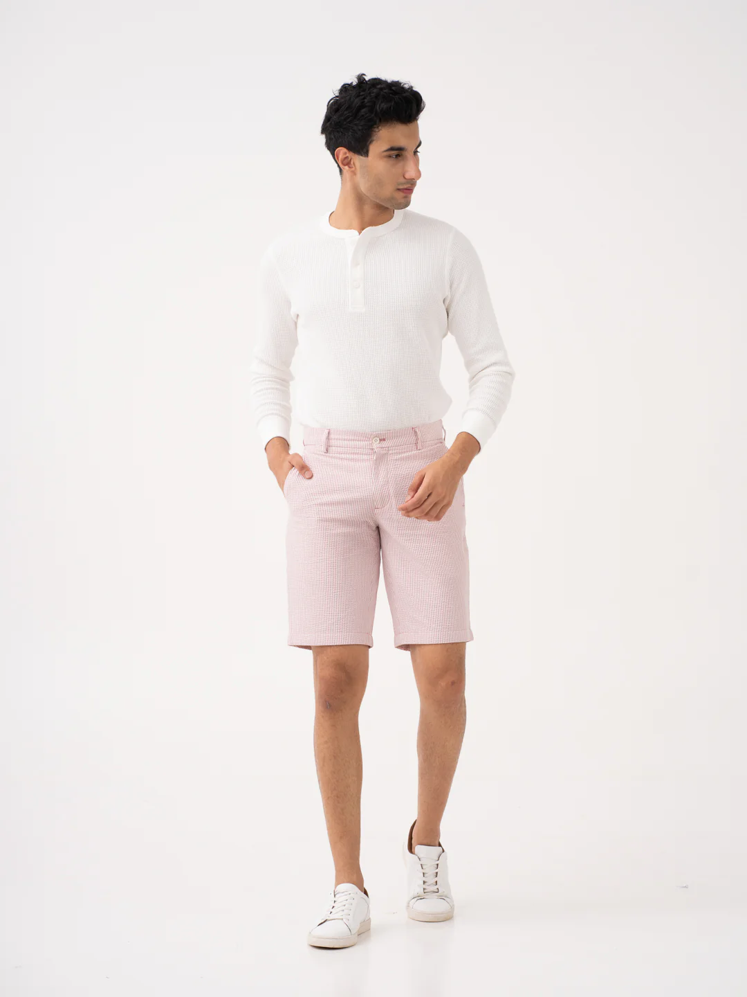 Romeo Rouge Stripes Seersucker Chino Shorts