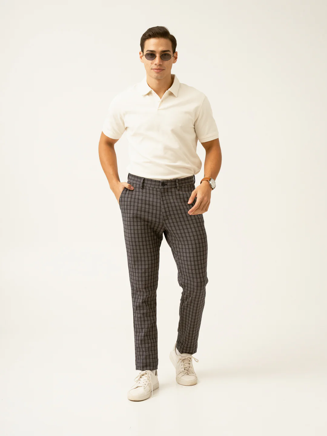 Rook Black Window Checks Power-Stretch Pants - Image 5