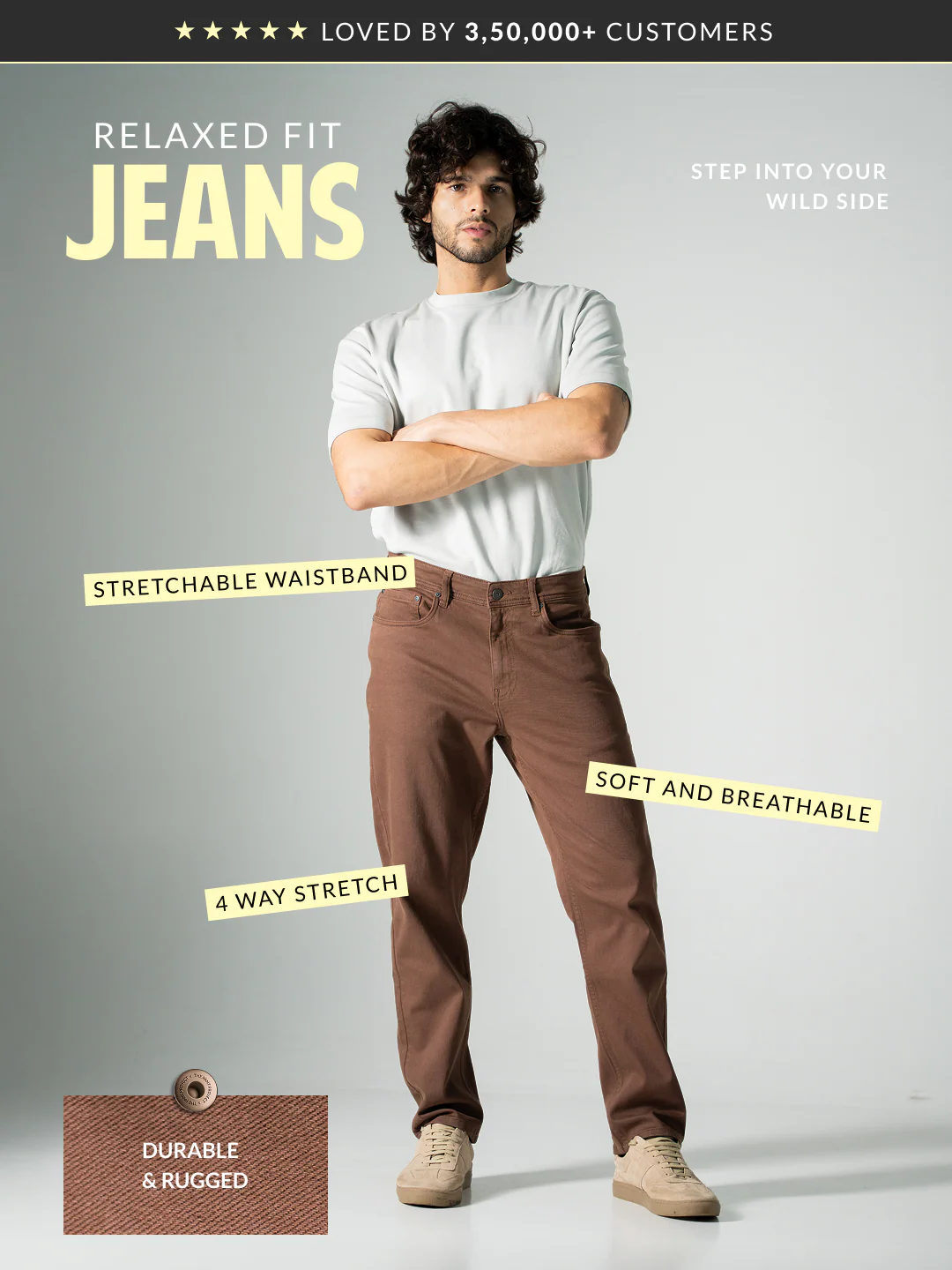 Root Brown Relaxed Fit Jeans - Image 3