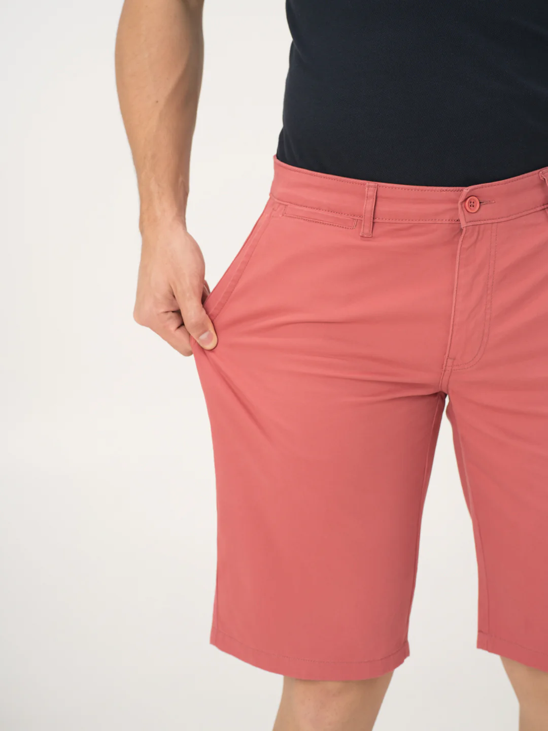 Rosco Red Stretch Chino Shorts - Image 3
