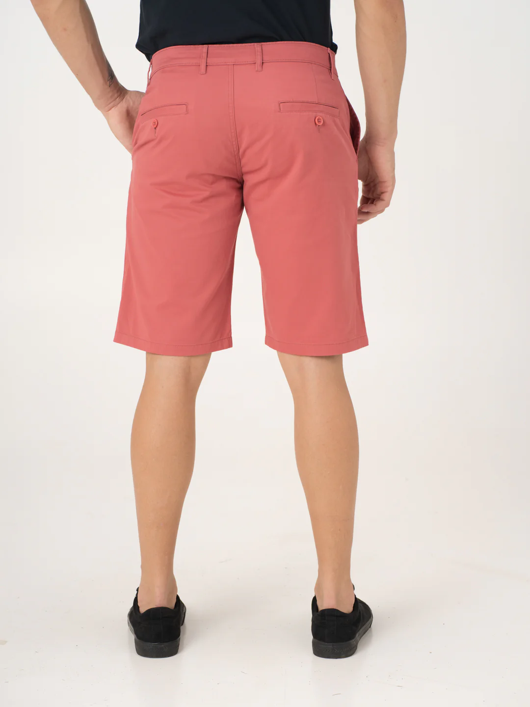 Rosco Red Stretch Chino Shorts - Image 6