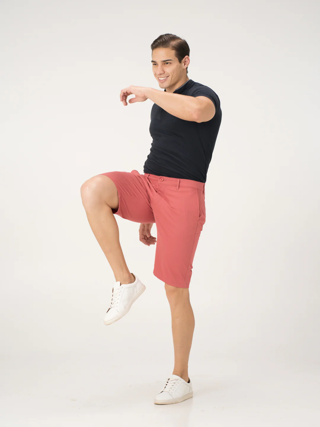 Rosco Red Stretch Chino Shorts - Image 8