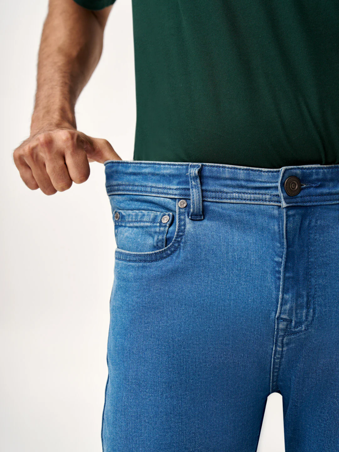 Royal Blue Power-Stretch Slim Fit Jeans - Image 6