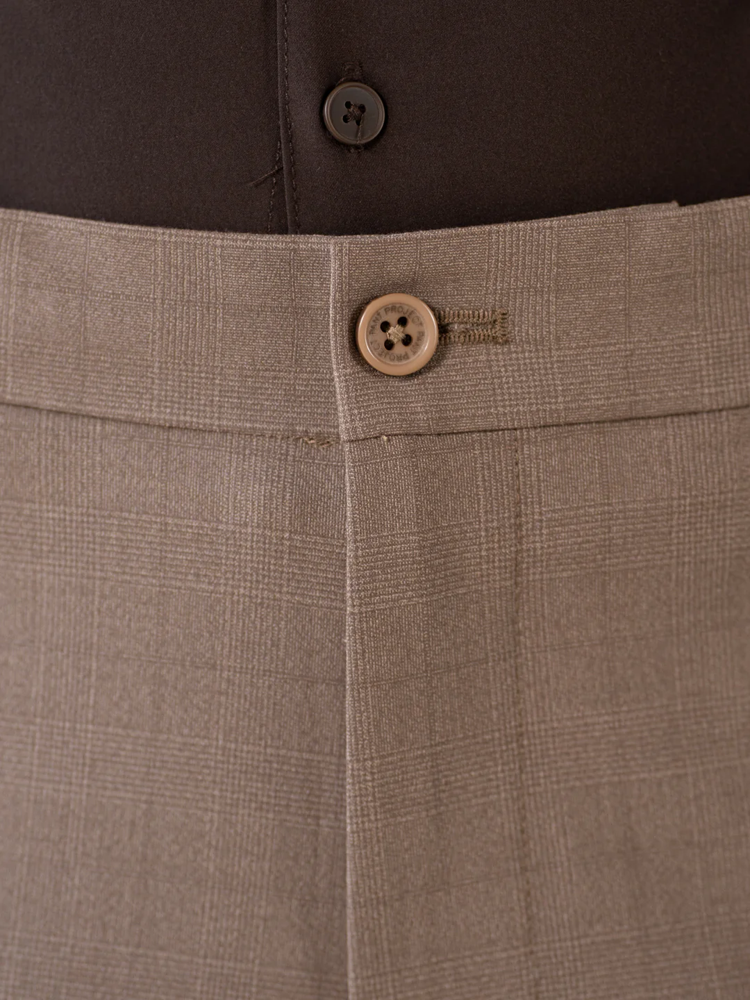Sahara Brown Checks Relaxed Fit Stretch Formal Pants - Image 8
