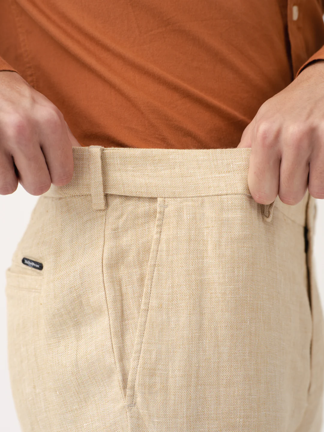 Salted Caramel 100% Linen Pants - Image 5