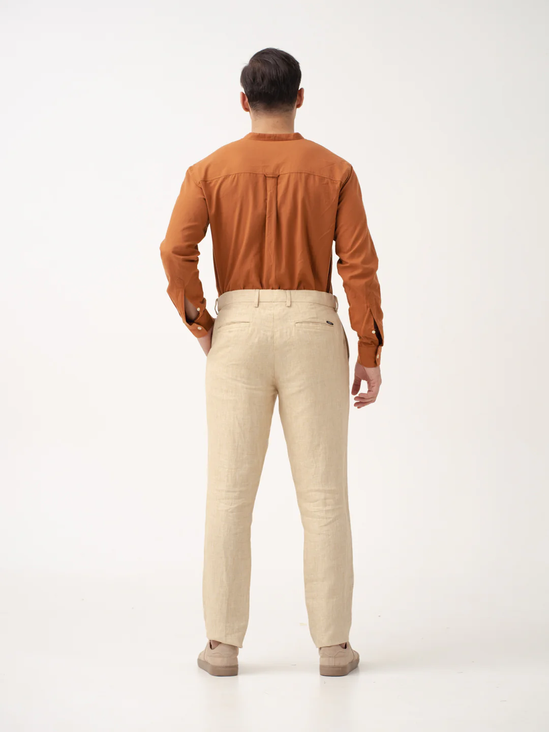 Salted Caramel 100% Linen Pants - Image 6