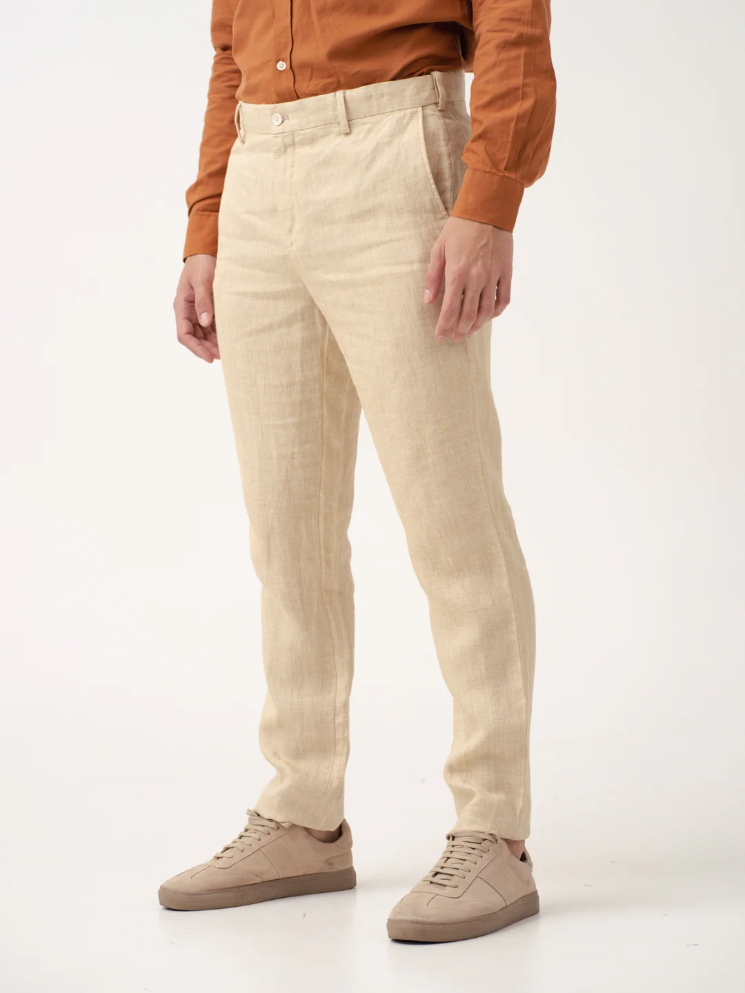 Salted Caramel 100% Linen Pants - Image 7