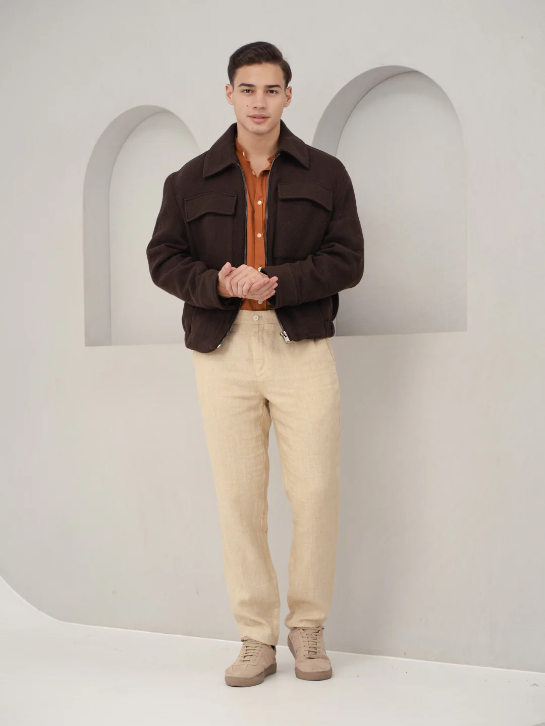 Salted Caramel 100% Linen Pants - Image 8