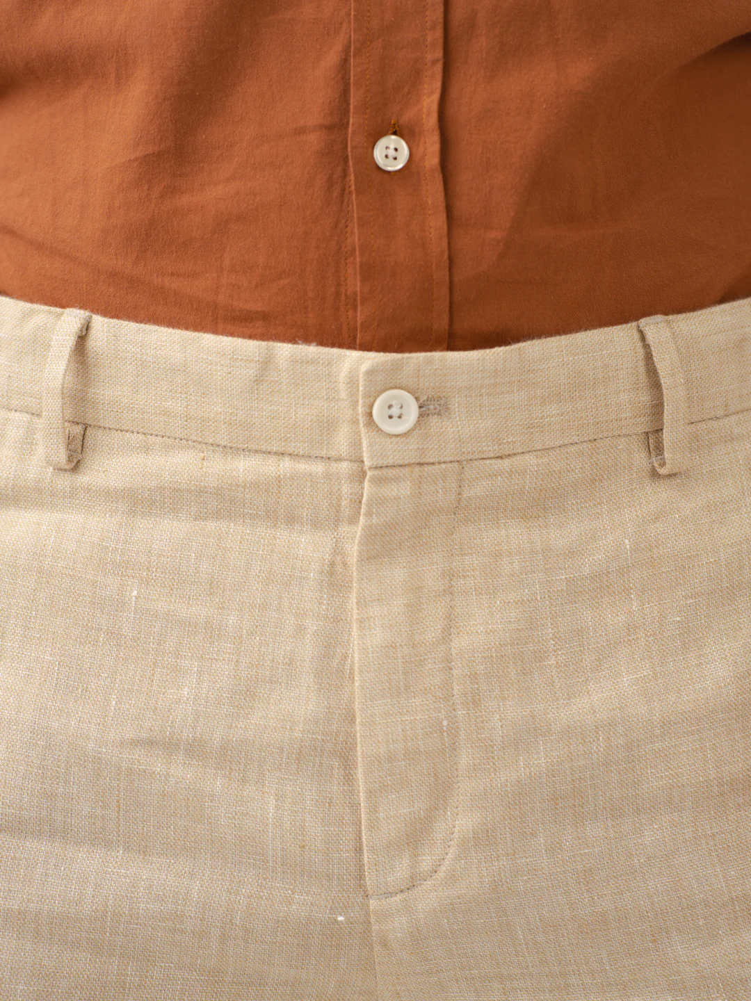 Salted Caramel 100% Linen Pants - Image 9