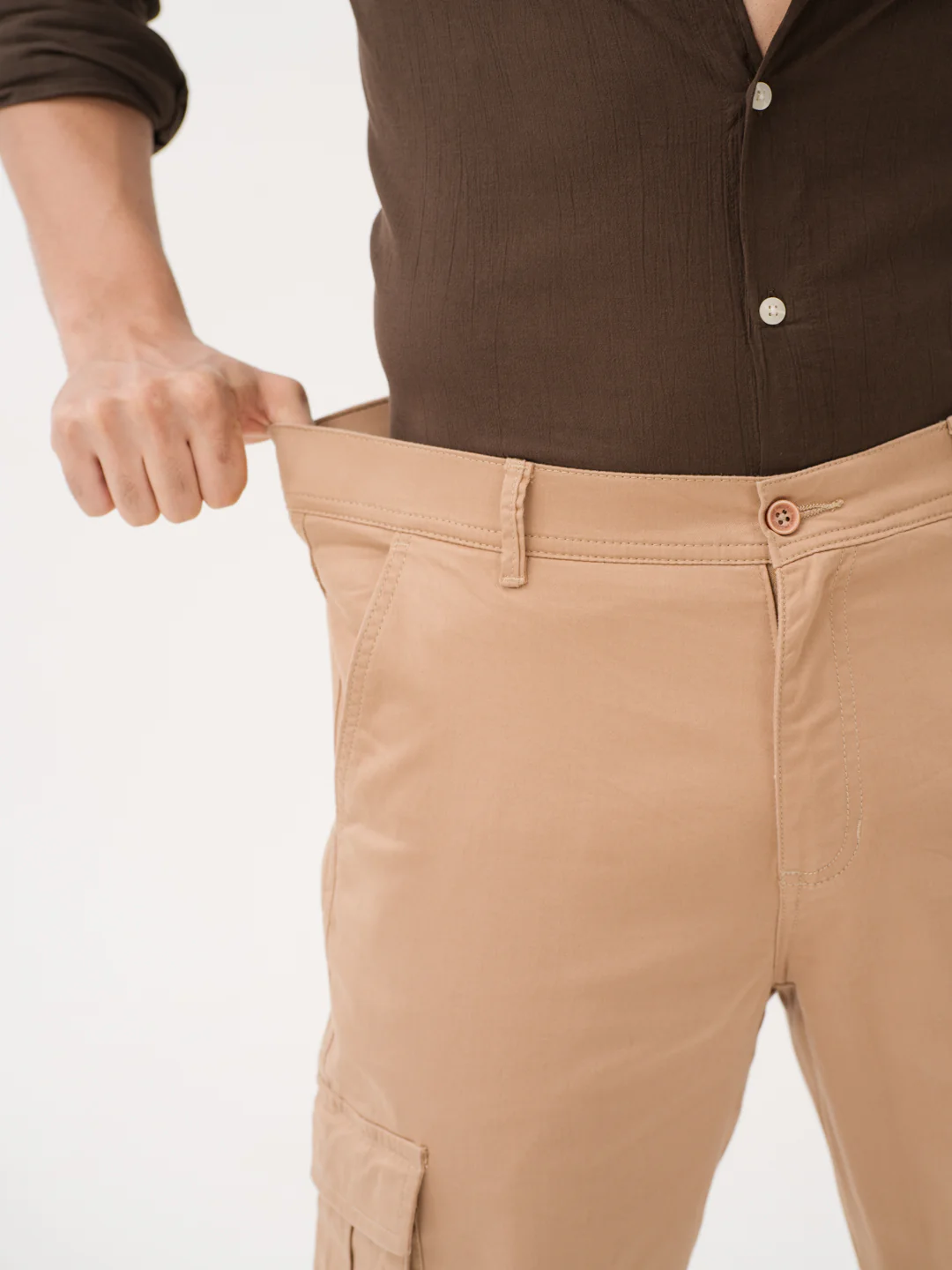 Sandhill Khaki Relaxed Fit Stretch Cargo Pants - Image 5