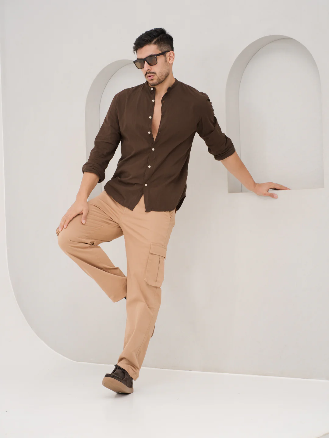Sandhill Khaki Relaxed Fit Stretch Cargo Pants - Image 8