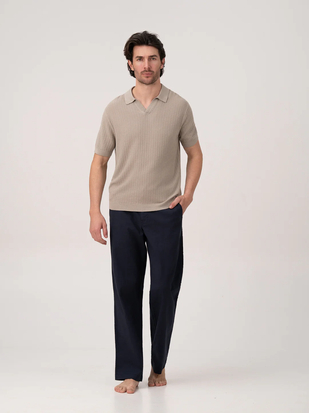 Santorini Navy Relaxed Fit Lounge Pants - Image 2