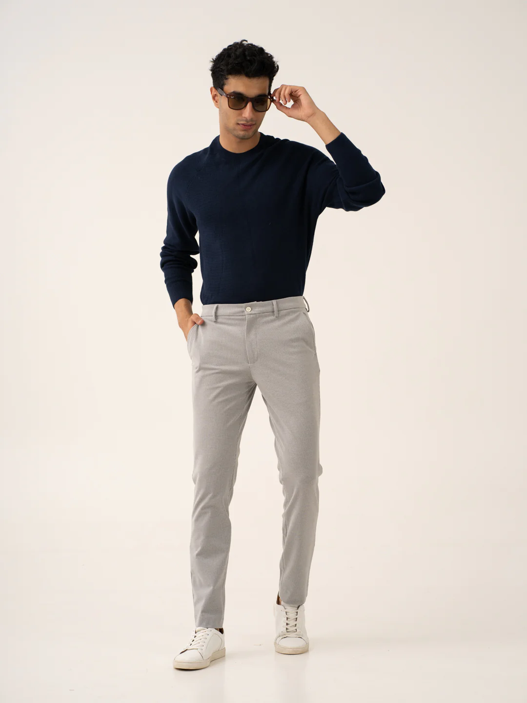 Satellite Grey Houndstooth Power-Stretch Pants - Image 12