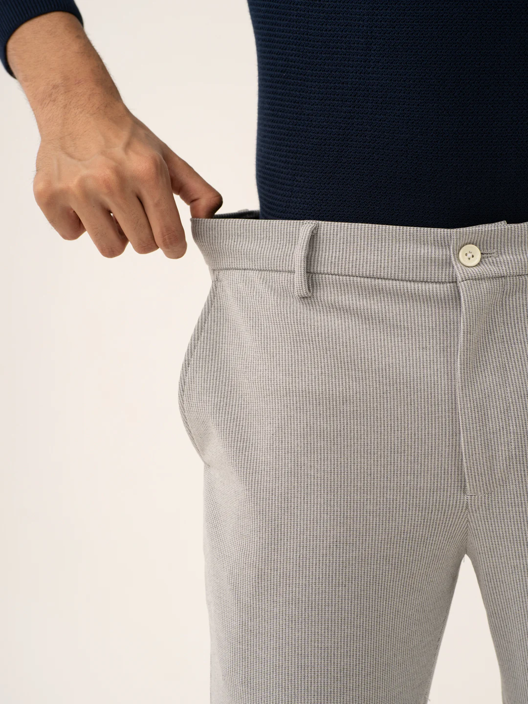 Satellite Grey Houndstooth Power-Stretch Pants - Image 4