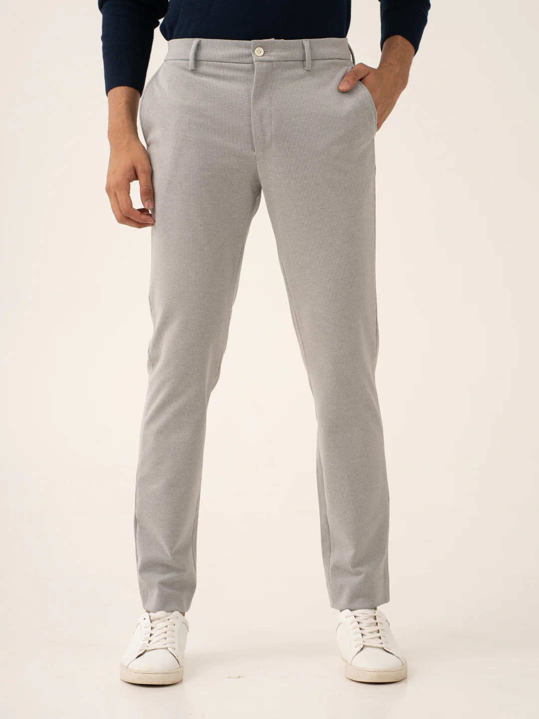 Satellite Grey Houndstooth Power-Stretch Pants - Image 5