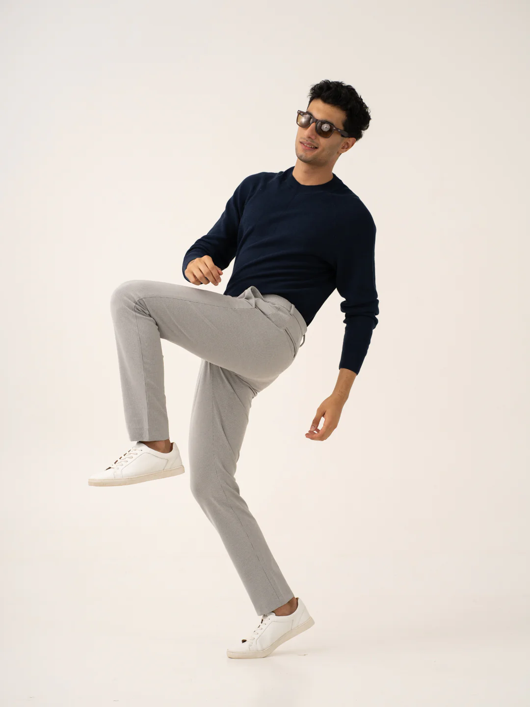 Satellite Grey Houndstooth Power-Stretch Pants - Image 8