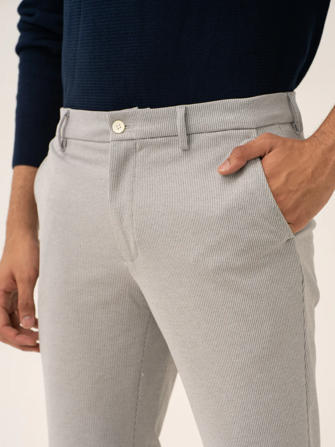 Satellite Grey Houndstooth Power-Stretch Pants - Image 9