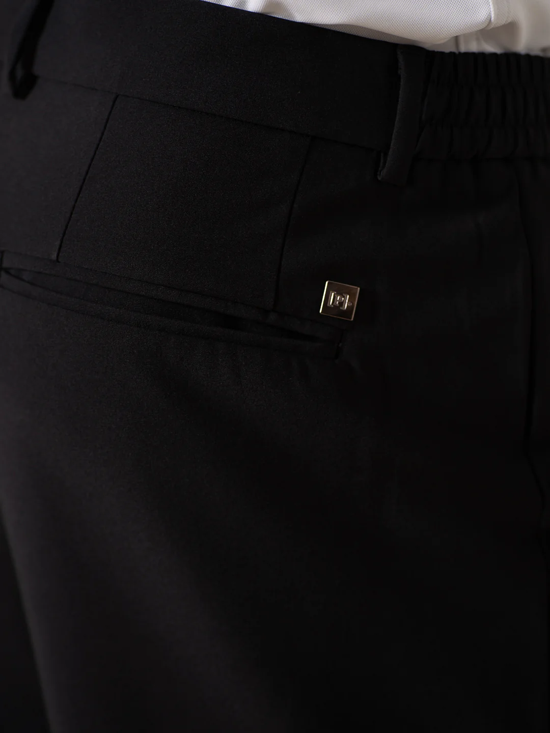 Sharp Black 247 Relaxed Fit Smart Formal Trousers - Image 8