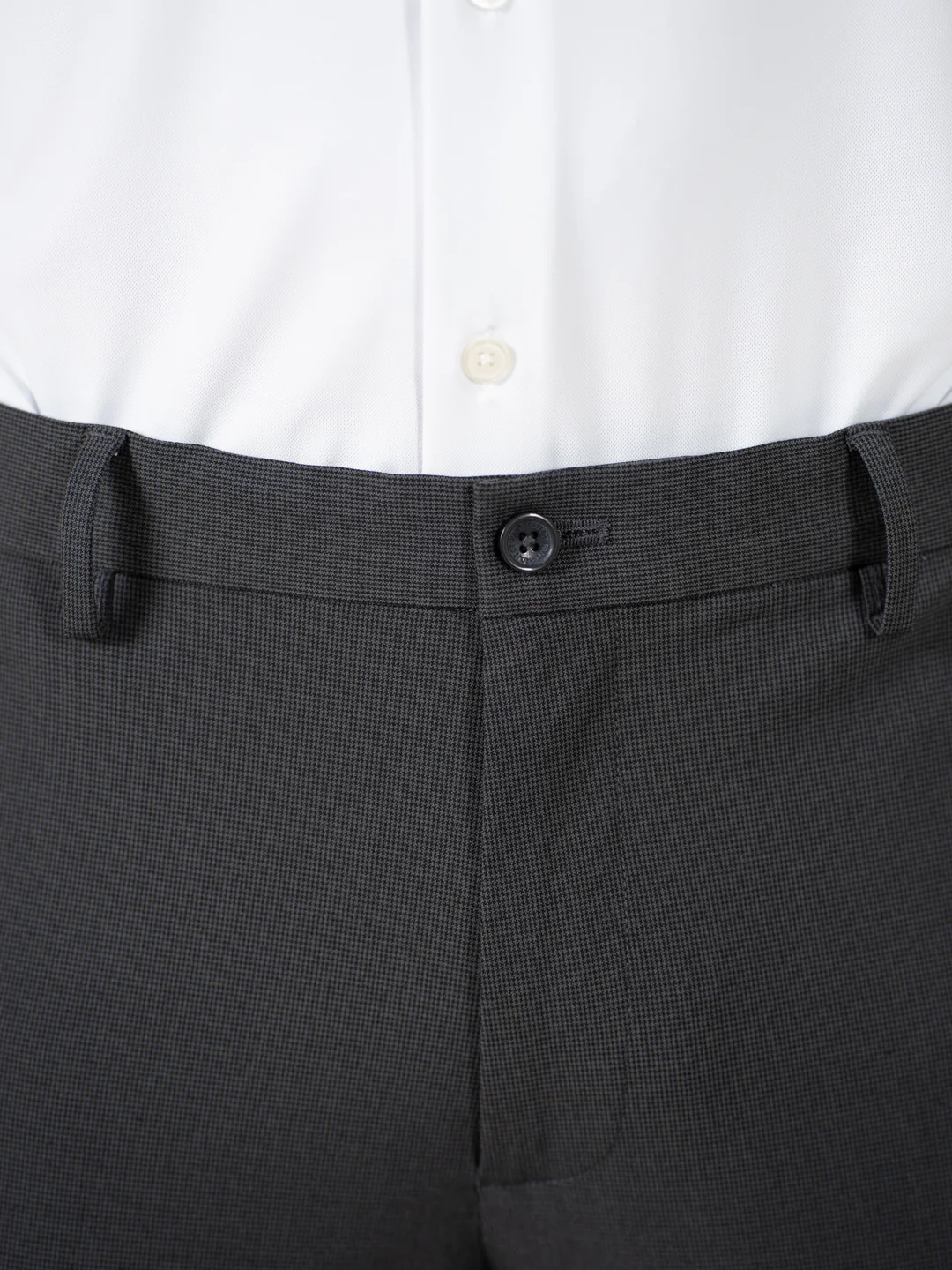 Shepherd Grey Houndstooth Slim Fit Stretch Formal Pants - Image 9
